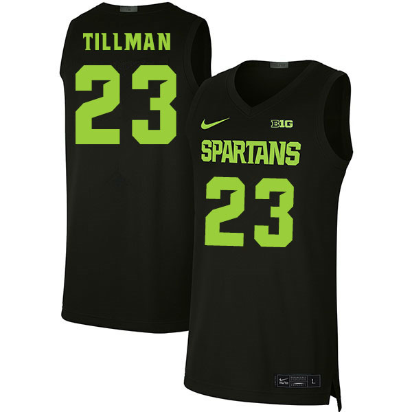 2020 Men #23 Xavier Tillman Michigan State Spartans College Basketball Jerseys Sale-Black